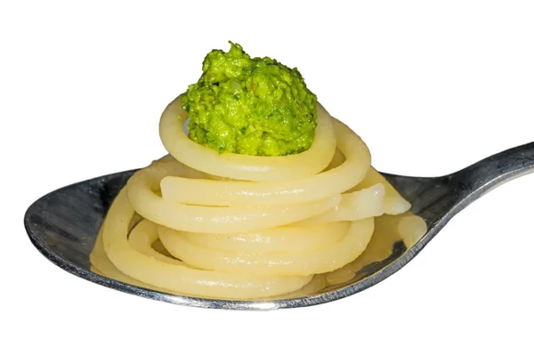 Bärlauch-Pesto mit Spaghetti — Stockfoto