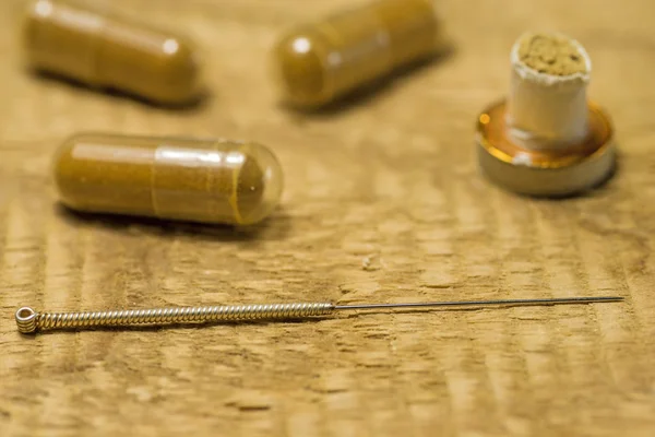 Acupuncture needle — Stock Photo, Image