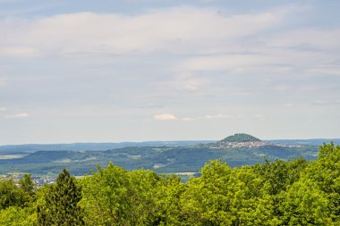 Panoramic view to the German emperor hill Hohenstaufen clipart