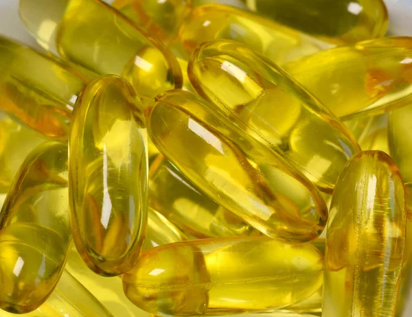 Hemp Oil Pills Closeup — Stock Photo, Image