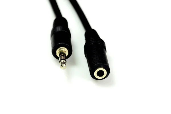 Phone Jack Closeup Coupling Extension Cable — Stock Photo, Image
