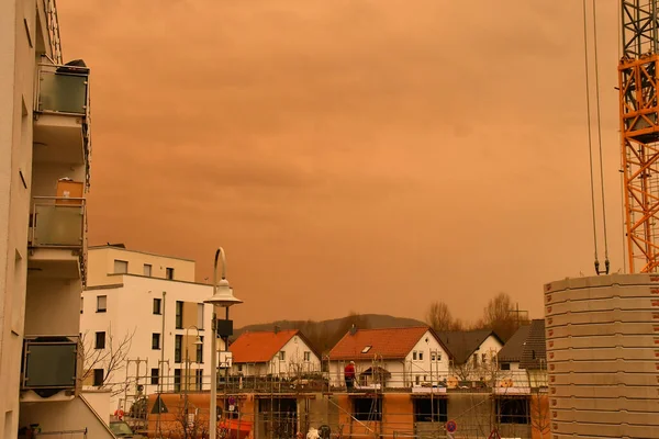 Polvere Del Sahara Sulla Germania Nella Primavera Del 2022 — Foto Stock