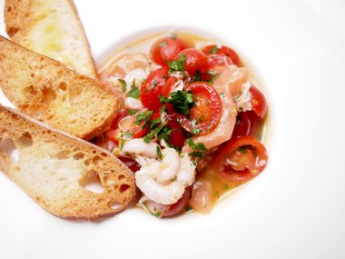 somon ve karides meze detay