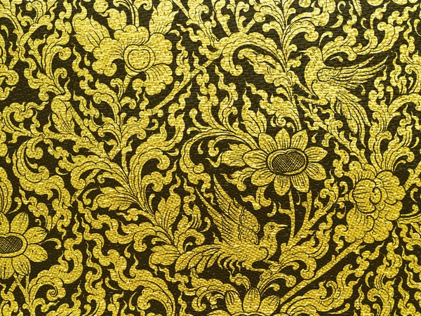 Pittura tailandese su tessuto oro . — Foto Stock