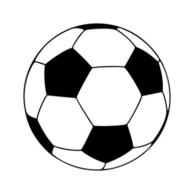 Soccer ball, vector illustration clipart