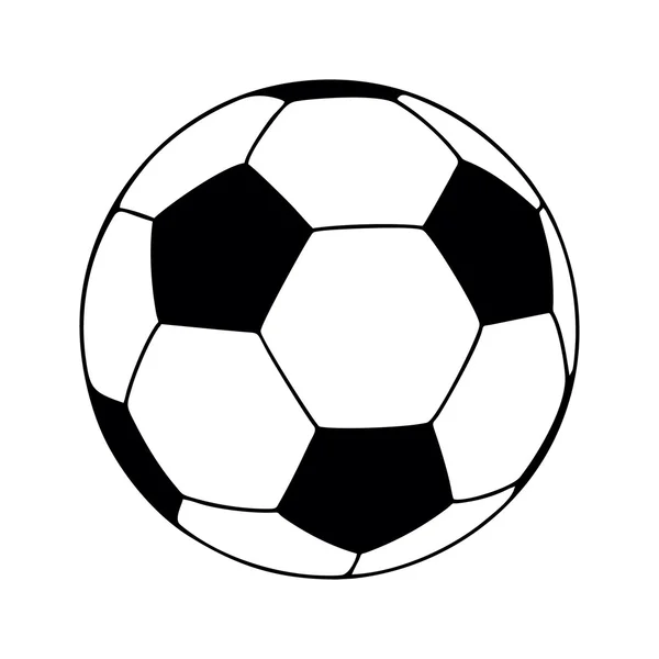 Pelota de fútbol, vector de ilustración — Vector de stock