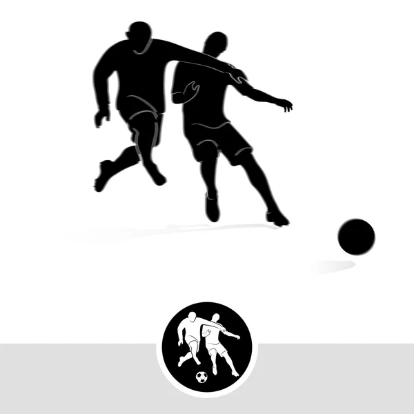 Vector- movement soccer player — Stock Vector
