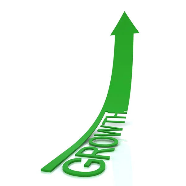 Красива зелена стрілка зростання . — стокове фото