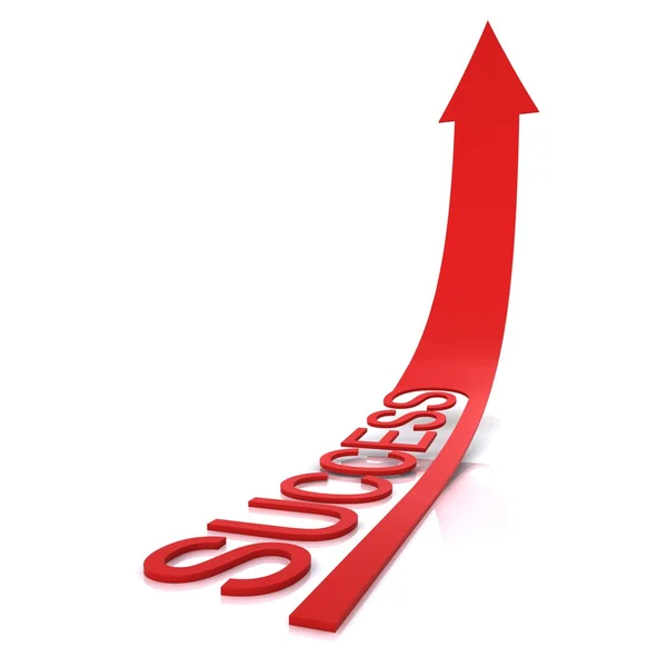 Beautiful red arrow success. — Stock Photo, Image