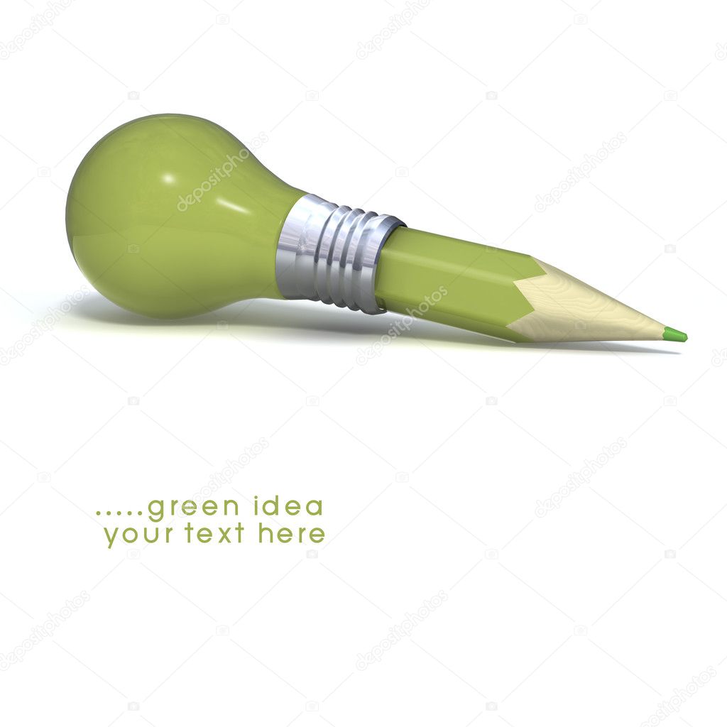Light bulb, Pencil, and Good idea.