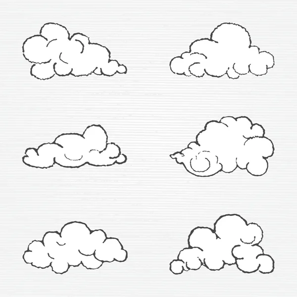 Coleção de formas de nuvem vetorial — Vetor de Stock