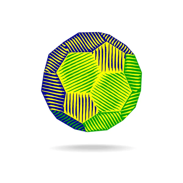 抽象巴西足球矢量图 — 图库矢量图片