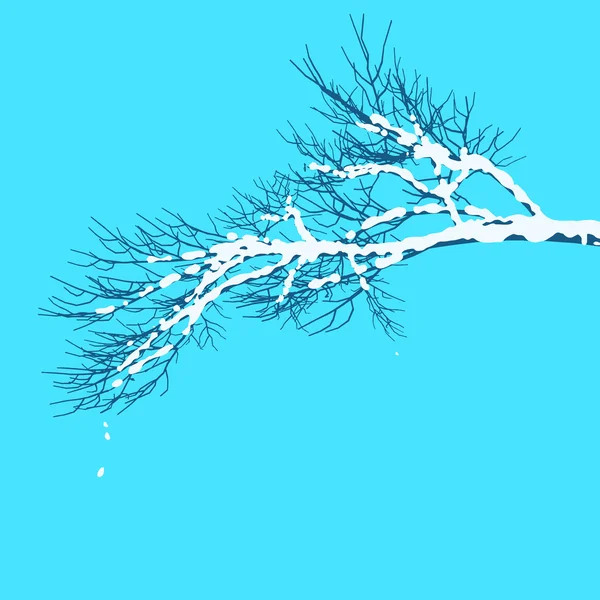 겨울에 자세히 그린 벡터를 사용하여 나무를 벡터로 그린 벡터 — 스톡 벡터