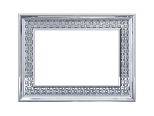 Stylish silver frame — Stock Photo, Image