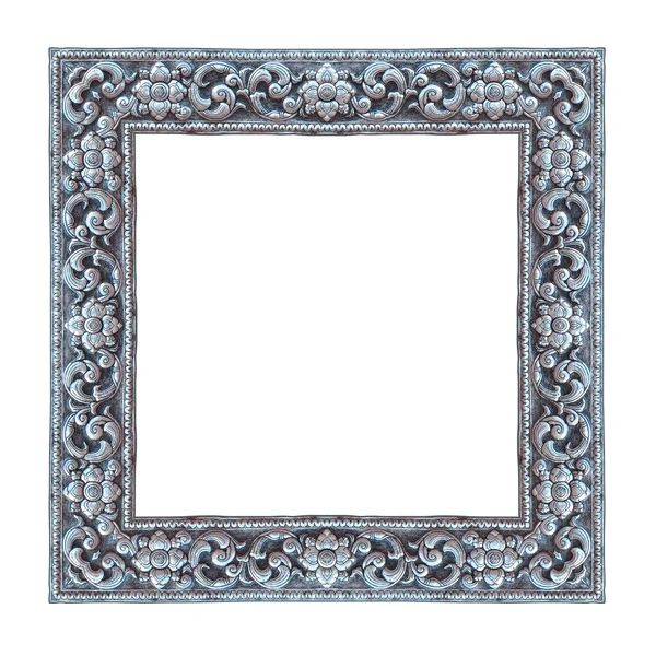 Frame handgjorda silver, metall reliefmönster arbete — Stockfoto