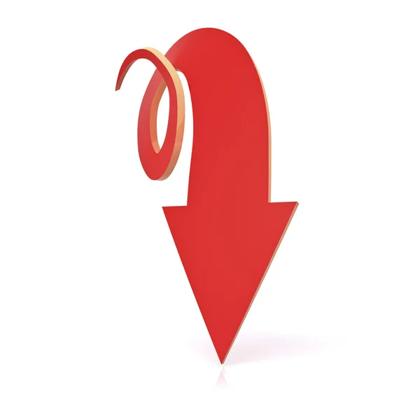 Stylish red arrow, for art and business. — Stock Photo, Image