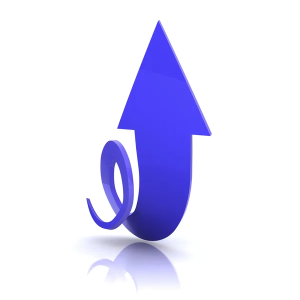 Stylish blue arrow, for art and business. — Stock Photo, Image