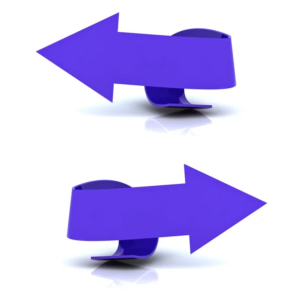 Beautiful blue arrows in both directions, left and right. — Stock Photo, Image