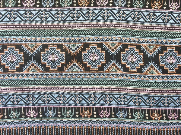 Eenhu sarong. Traditionelle thailandske håndvævede stoffer . - Stock-foto