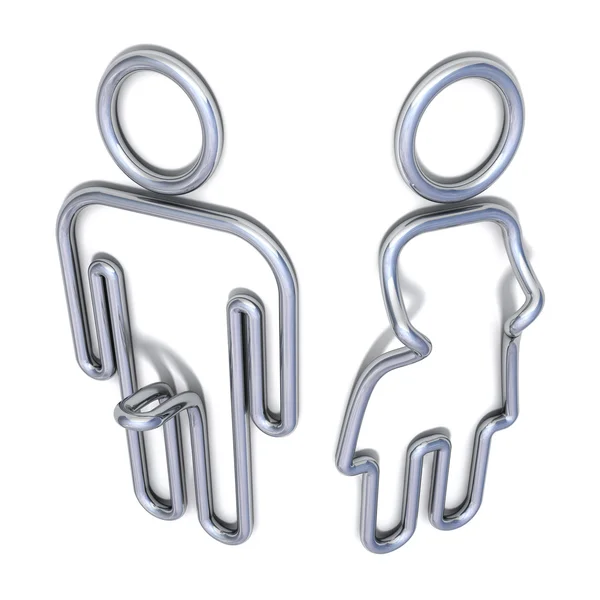 WC symbol , Male and Female sign icons — Stock Photo, Image