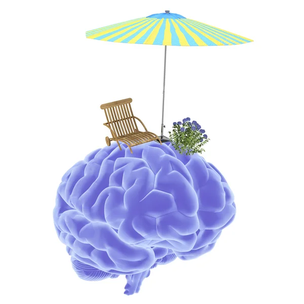 Out of one's head, relax the brain — Stock Photo, Image