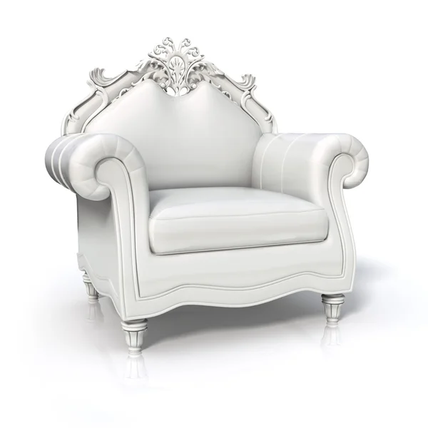 Luxurious white armchair — Stock Photo, Image