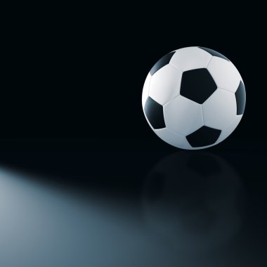 zarif siyah sahne futbol topu.