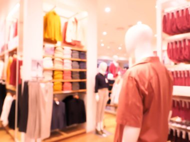 Giyim mağazası ile bulanık resim arkaplanı