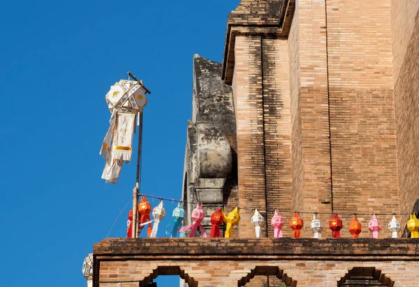 Lanna Lanterns Fluttering Wind Chiang Mai Thailand Lanna Lanterns Style — Stock Photo, Image