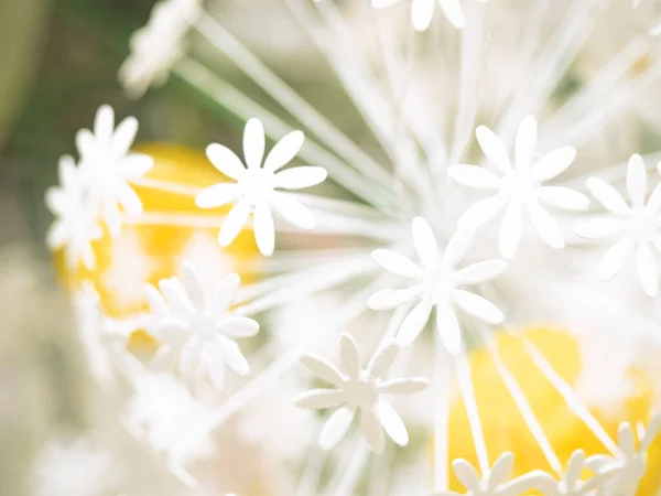 Weiße Papierblume Nahaufnahme Von Kleinen Papierblumen — Stockfoto