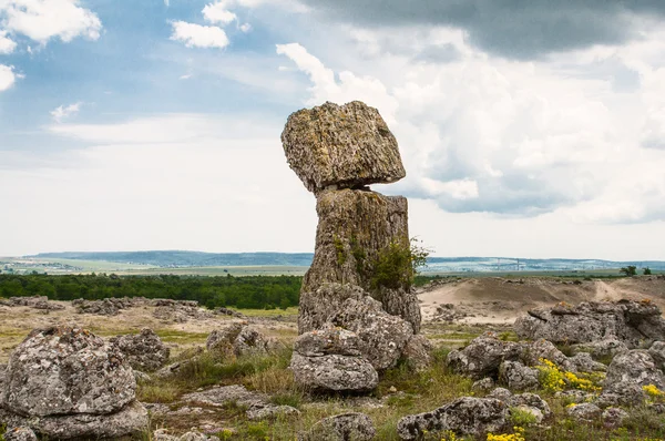 Photo of the large standing stones in the area of Varna in Bulgaria. Royalty Free Stock Images