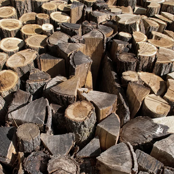 Background of dry chopped firewood logs — Stock Photo, Image