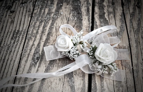 Flor de casamento na mesa — Fotografia de Stock