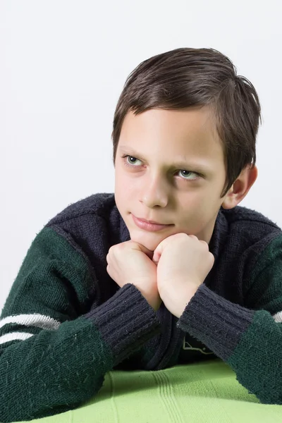 Funny boy making grimace — Stock Photo, Image