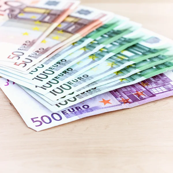 Nahaufnahme der Euro-Banknoten — Stockfoto