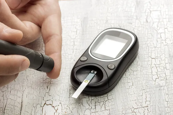 Testing Blood Sugar — Stock Photo, Image