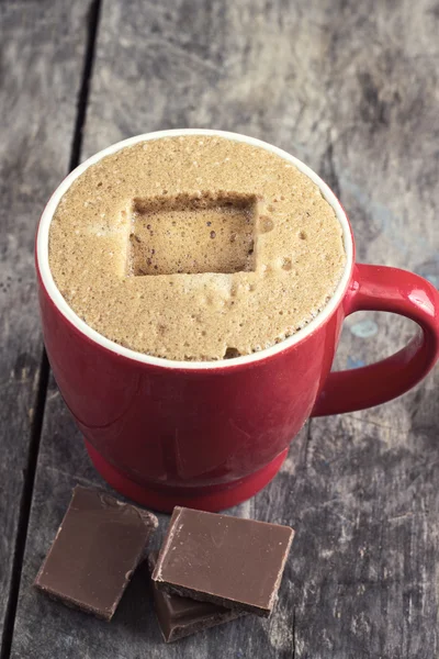 Cappuccino e chocolate — Fotografia de Stock