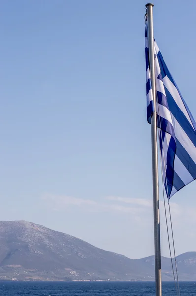 Vertikala grekisk flagg — Stockfoto