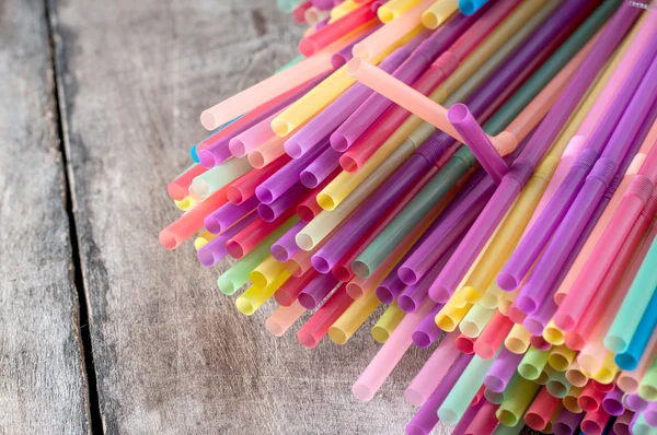 Bright colored straws — Stock Photo, Image