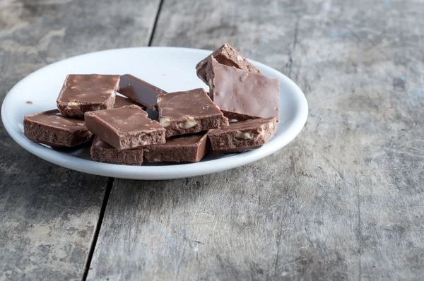 Chocolate with hazelnut — Stock Photo, Image