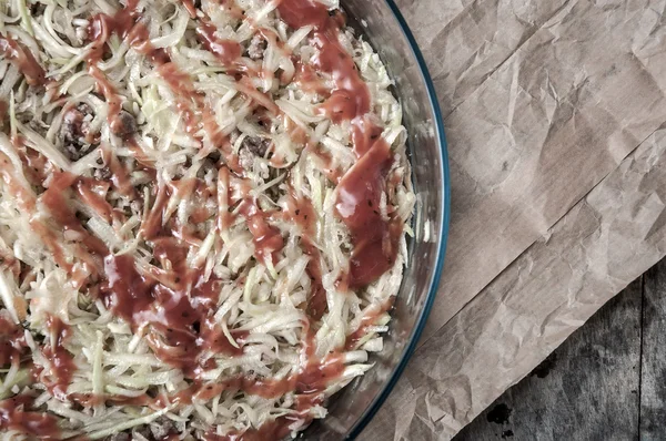 Fait maison - moussaka de courgettes hachées — Photo