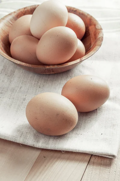 新鮮な有機卵 — ストック写真