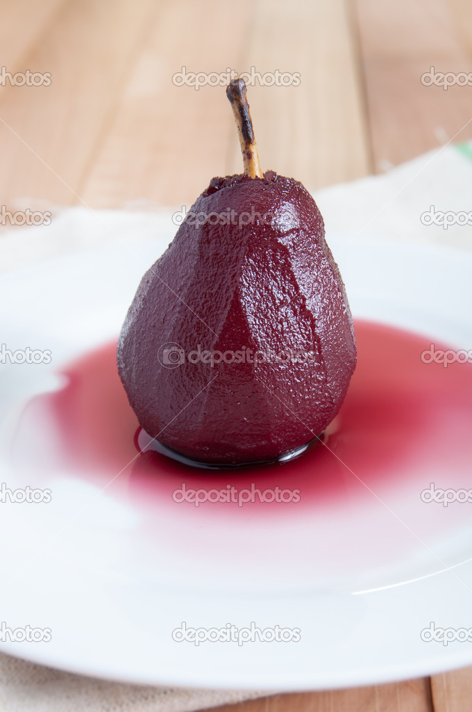 Pear in wine