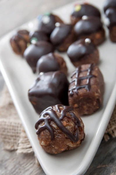 Hemgjord choklad brownies — Stockfoto