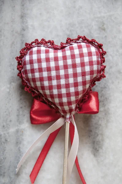 Forma di cuore lavorato a mano a maglia — Foto Stock