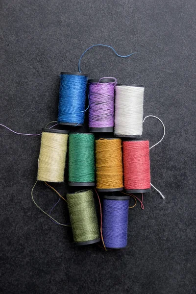 Several spools of colorful thread — Stock Photo, Image