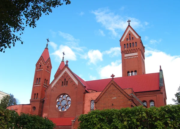 Rote Kirche in Minsk, Weißrussland — Stockfoto