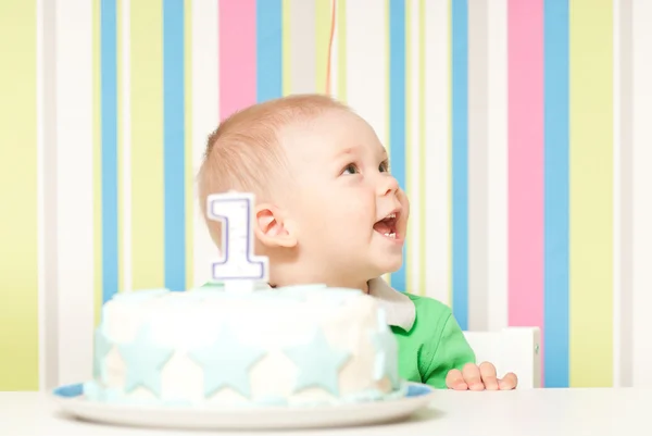 Fiesta de cumpleaños de bebé de un año — Stockfoto