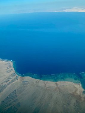aerial view on a tropical island in the sea