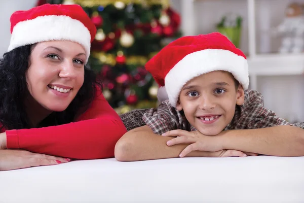 Buona famiglia a Natale — Foto Stock